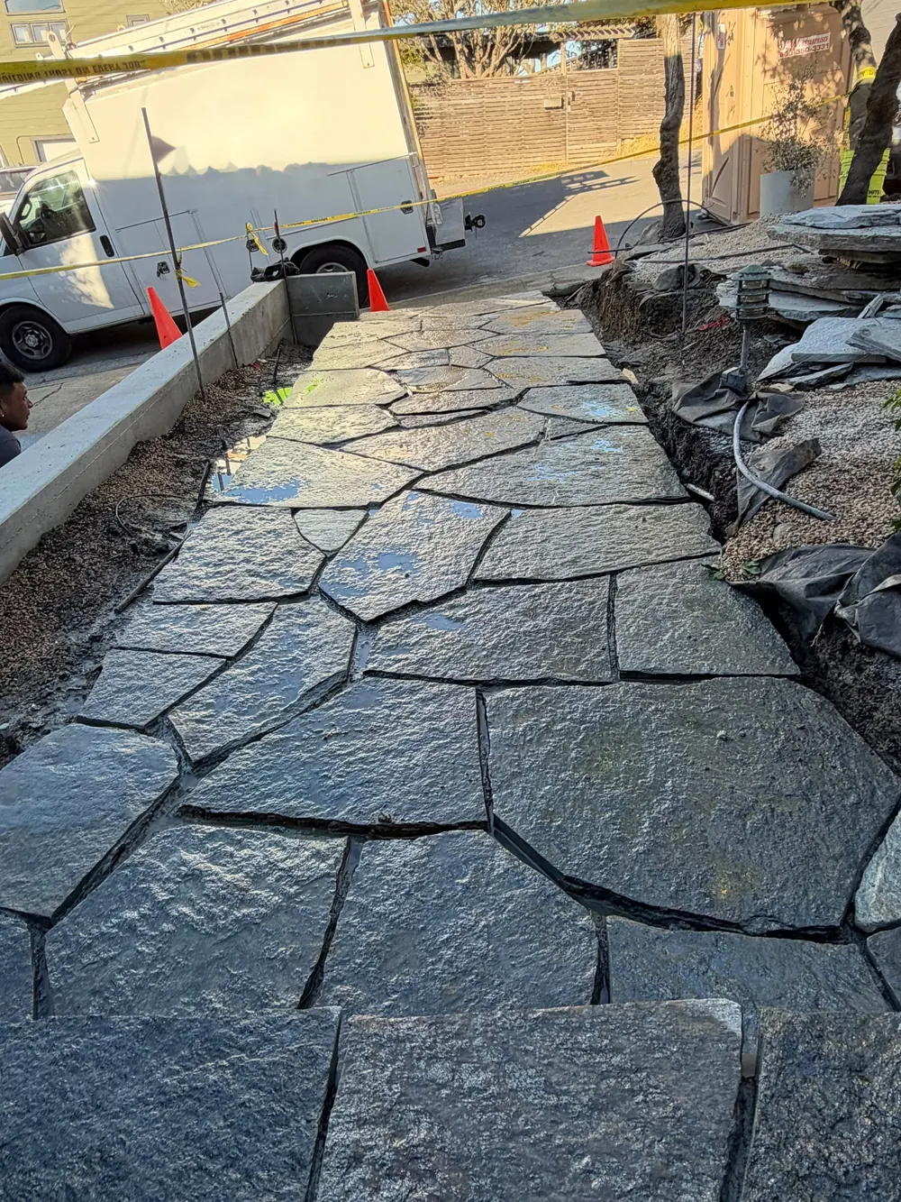 Flagstone walkway